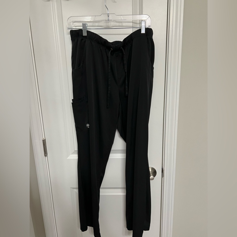 Healing Hands Black Scrub Pants, XL
